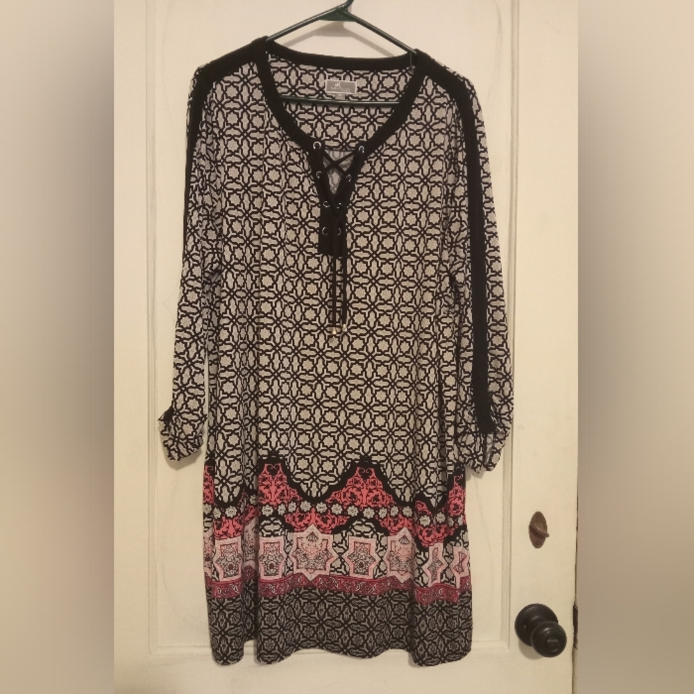 Delicate Geometric Print Dress/Tunic